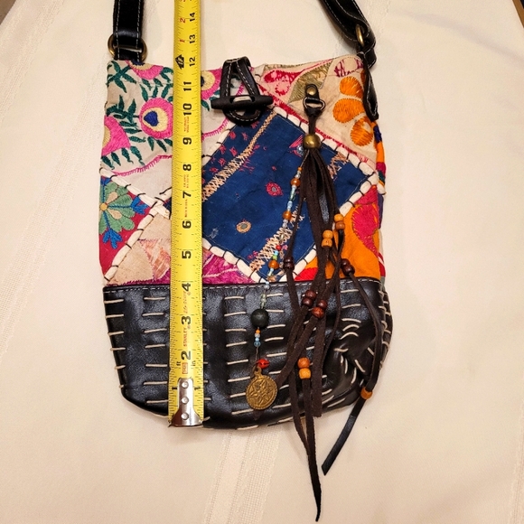 Raj Anthropologie Messenger Bag Women's Boho Hippie Made in India Unique NWT - Picture 13 of 16